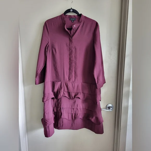 COS Scalloped Trim Layered Ruffle Dress - Picture 2 of 10